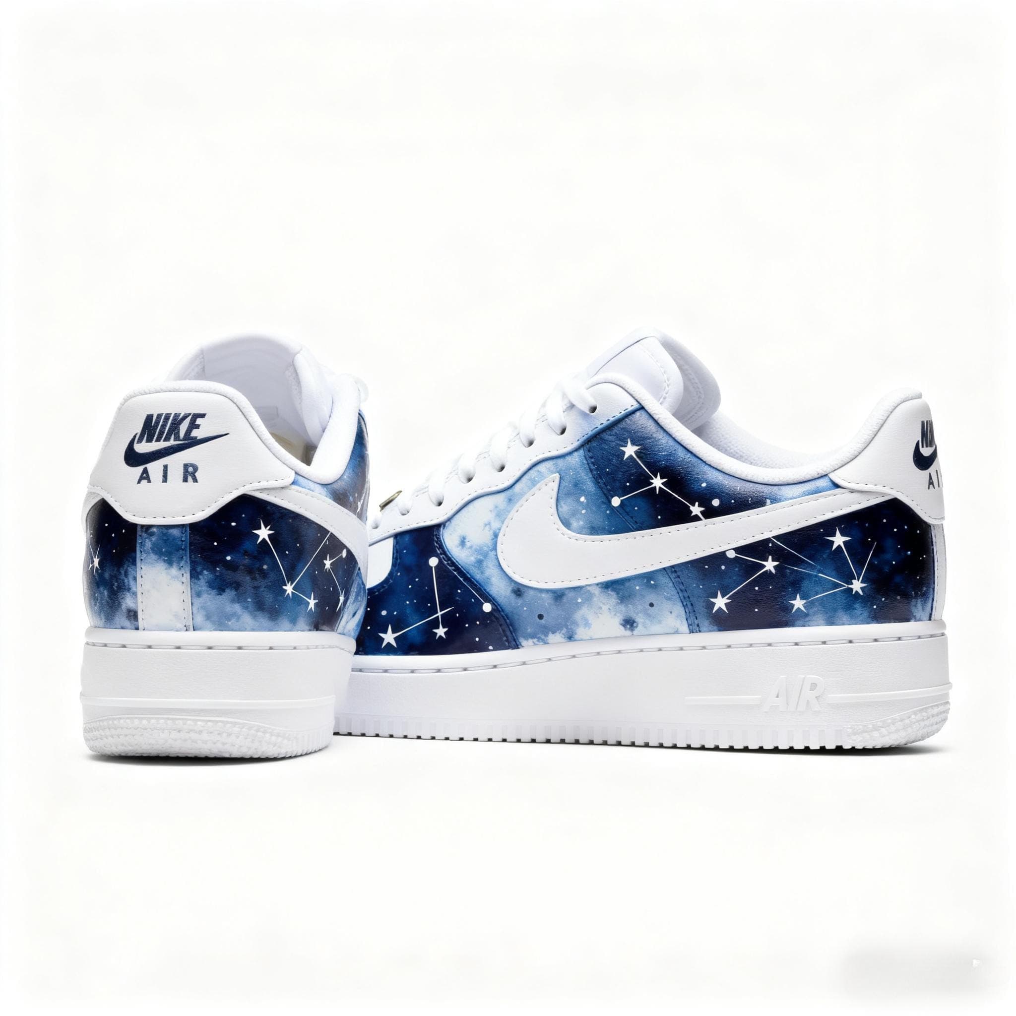 Custom Hand-Painted Nike Air Force 1 Shoes | Galaxy Constellation | Unique Streetwear Footwear