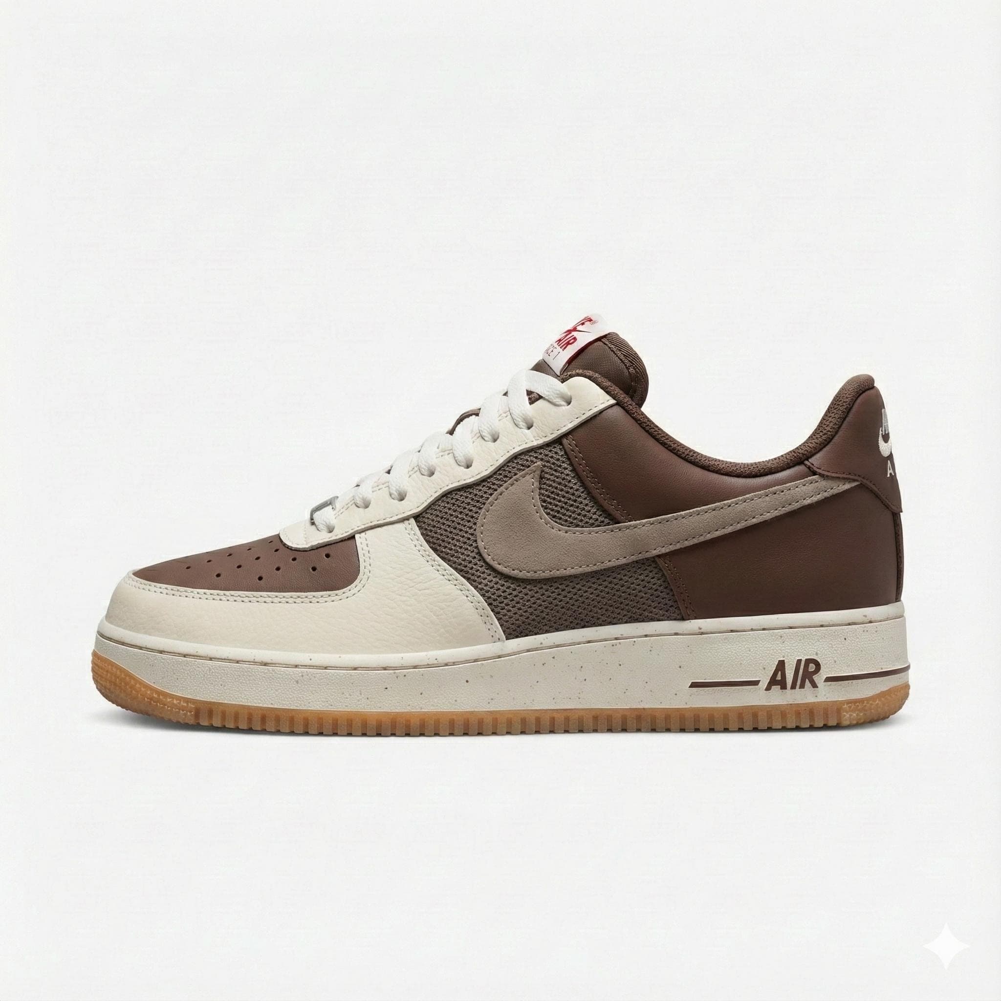 Custom Hand-Painted Nike Air Force 1 Shoes | Coffee Brown Mocha | Neutral Tone Sneakers AF1
